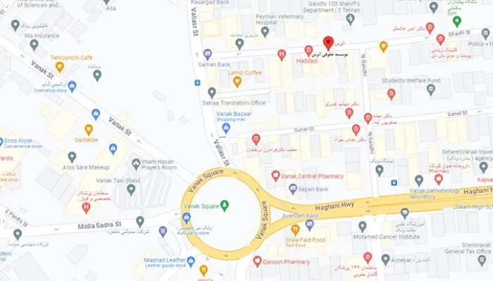 آدرس مشاوره حقوقی ونک در نقشه گوگل