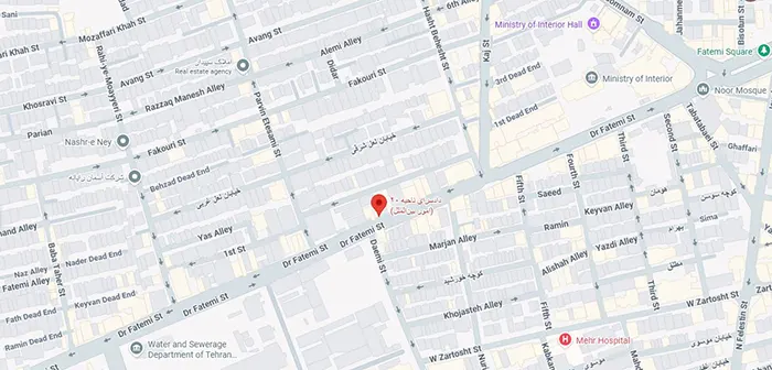 راه های دسترسی به دادسرای ناحیه 20